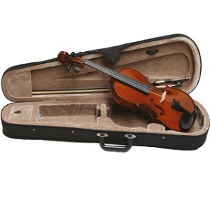 3/4 Viool Massief / Scarlatti -   Naturel, Super Speelklaar + nw. snaren en schoudersteun   Handgemaakte  Viool  met palissander onderdelen.  De massieve kast geeft de viool een warme, aangename toon. LET OP! We bieden deze viool niet BASIC aan. De klank is fraai maar de afwerking vanaf leverancier laat zeer te wensen over. Na een uurtje werk is de viool tenminste ook goed speelbaar en stembaar ! ! 
